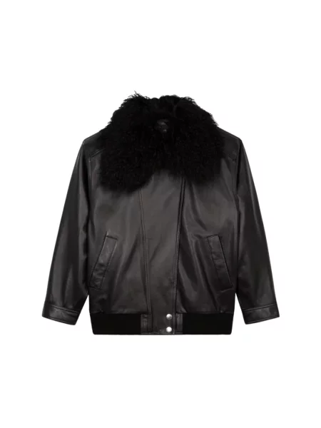 Kurtka skórzana The Kooples czarna