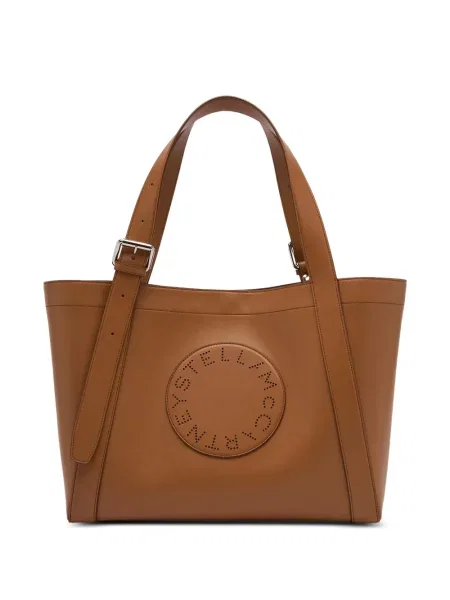 Shopper táska Stella Mccartney autogrammal barna