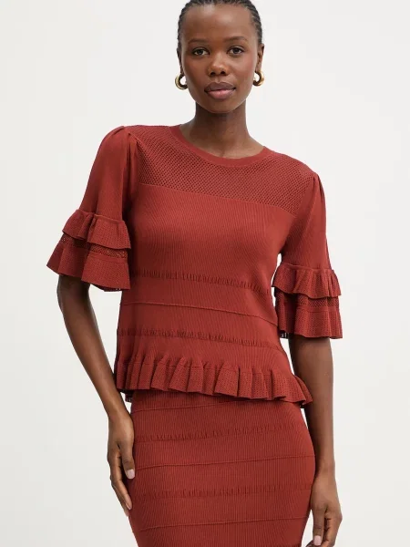 Twinset bluzka z brązowa