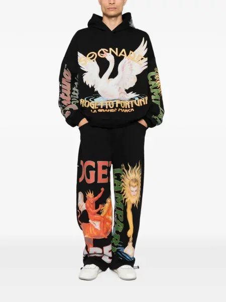 Pantaloni Pdf cu imagine alergare negru