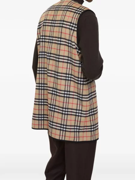 Вълнен кариран елек Burberry