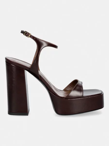 Giuseppe Zanotti sandale cu piele Biarritz maro