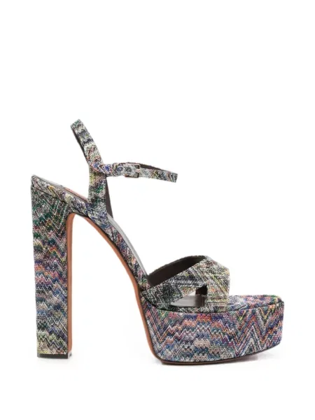 Sandale Missoni tricotate albastru