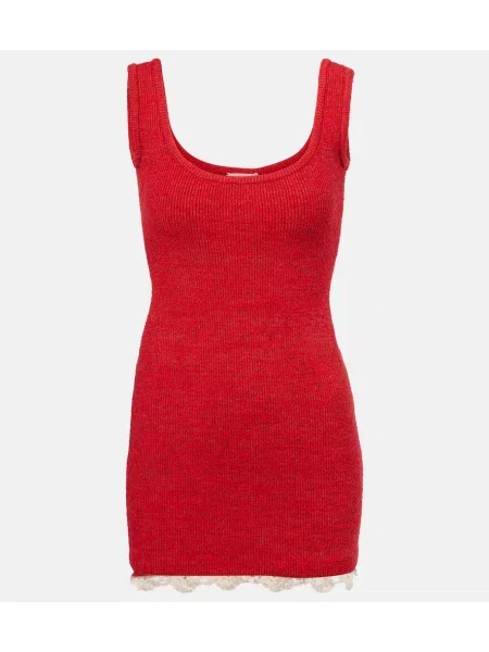 Rochie Magda Butrym din dantelă roșu