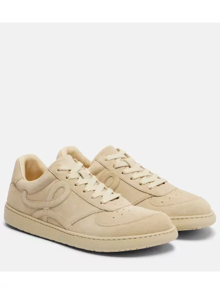 Sneakerși Loewe din piele de căprioară bej