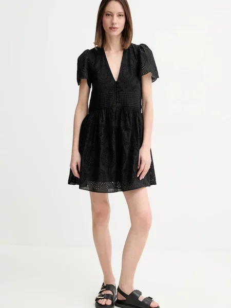 Сукня BOSS Orange mini розкльошена чорний