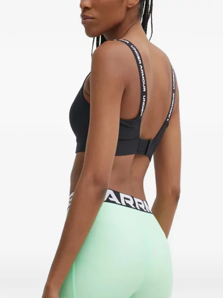 Презрамки спортен сутиен Under Armour с автограф черно