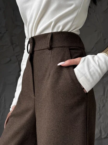 Брюки Jadone Fashion коричневые