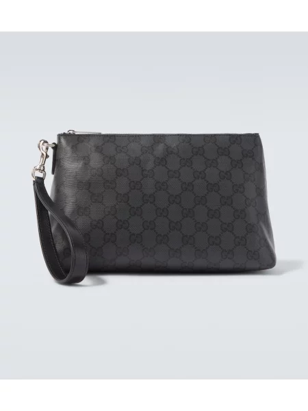 Geantă Gucci clasică din canvas negru