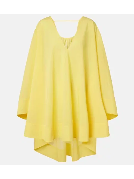 Rochie Jacquemus din poplin galben