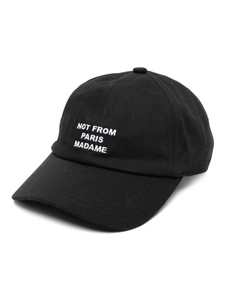 Drôle de Monsieur czapka z daszkiem La Casquette Slogan z aplikacją czarny