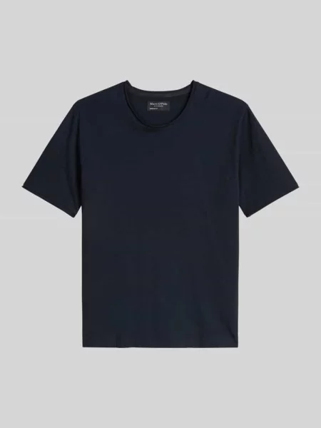 T-shirt o kroju regular fit z czystej bawełny Marc O'polo granatowa