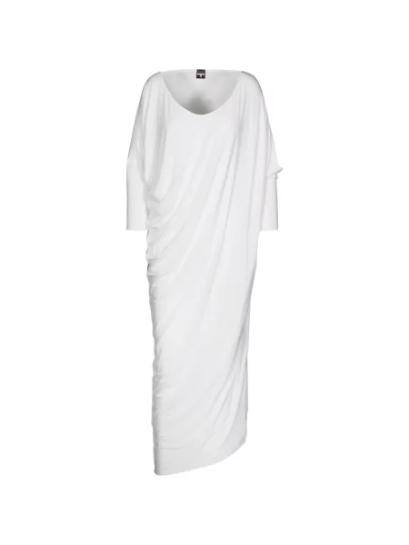 Rochie maxi Tessitura Body Couture asimetrică drapată alb