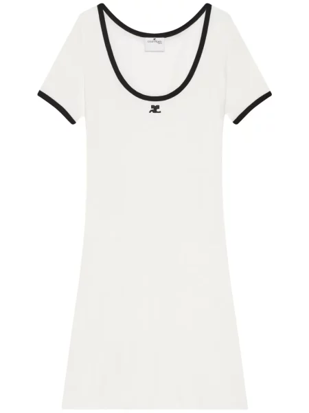 Rochie mini Courreges de costum alb