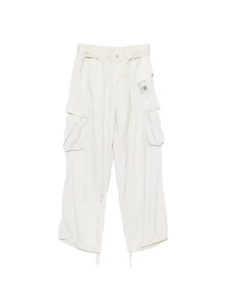 Pantaloni cargo Maison Mihara Yasuhiro din satin cu cordon