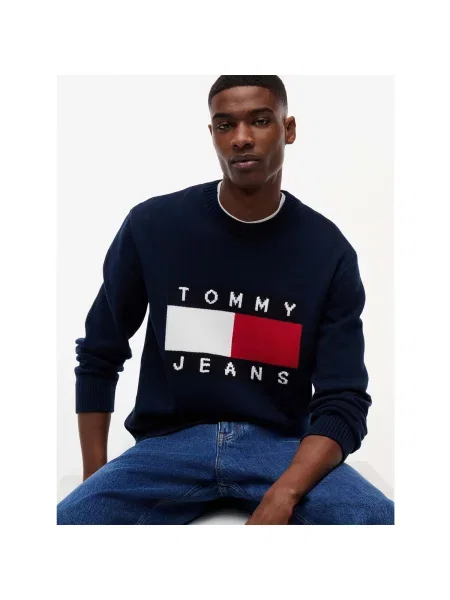 Pulover Tommy Jeans albastru