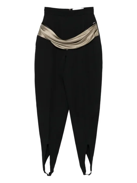 Spodnie Burc Akyol drapowane czarne