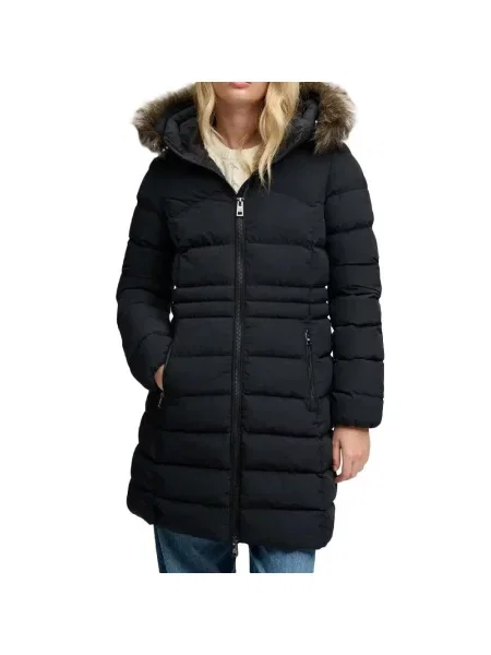 Superdry Kurtka Puchowa z Kapturem czarna