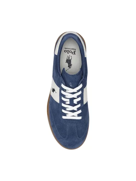 Sneakersy Polo Ralph Lauren skórzane niebieskie