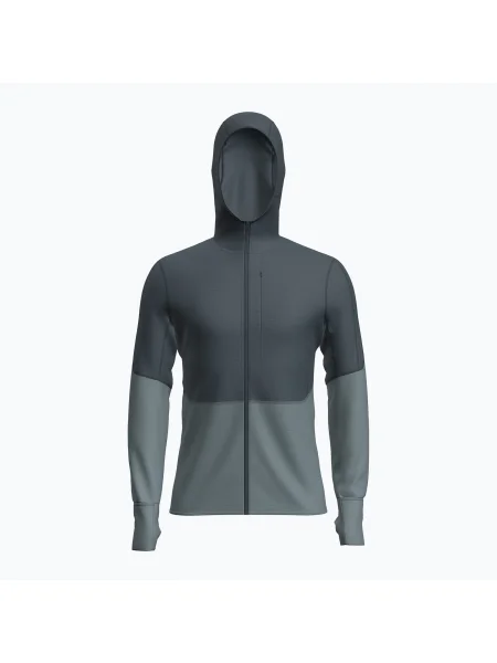 Мъжки суитшърт за трекинг Icebreaker Merino Quantum IV Zip Hoodie arctic синьо