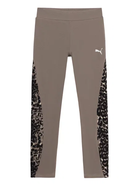 PUMA Leggings pământiu / negru alb