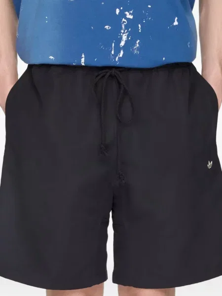 Pantaloni scurți Adidas cu dungi negru