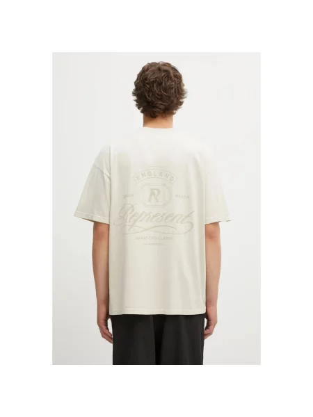 Represent t-shirt Grand Vintage z nadrukiem beżowy