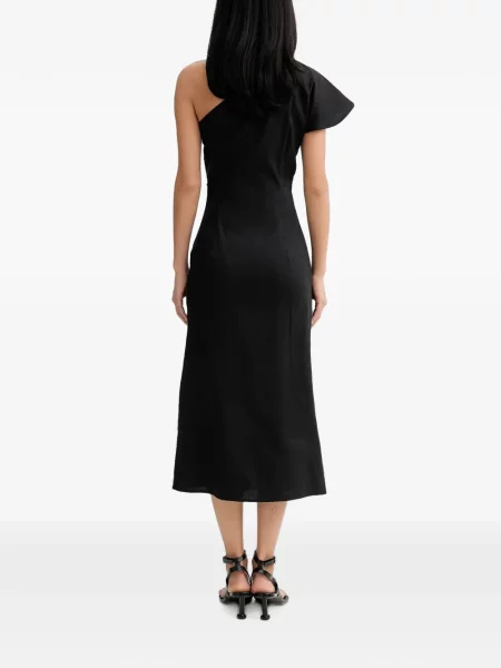 Rochie midi Marc O'polo cu volane cu un umăr gol negru
