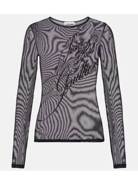 Top Jean Paul Gaultier din tul negru