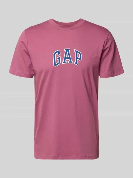 T-shirt z naszywką z logo i okrągłym dekoltem Gap
