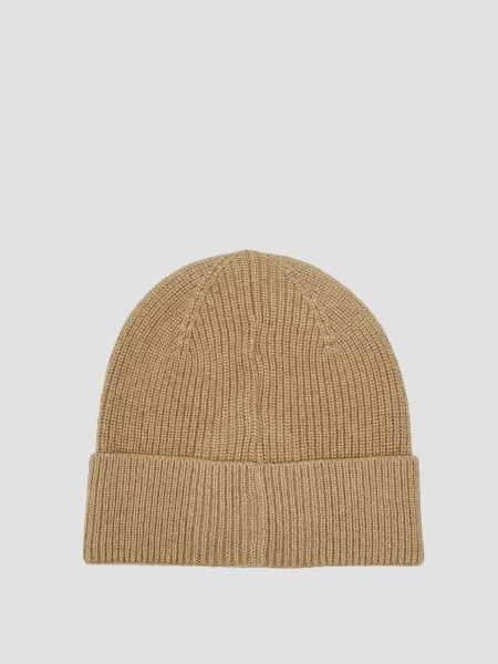 Шерстяная шапка Boss бежевая