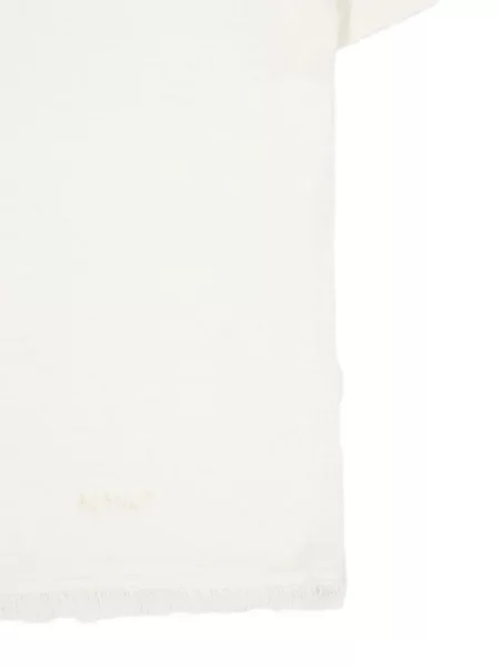 Tricou Alanui cu franjuri alb