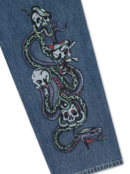 Ed Hardy Džínsy modrá
