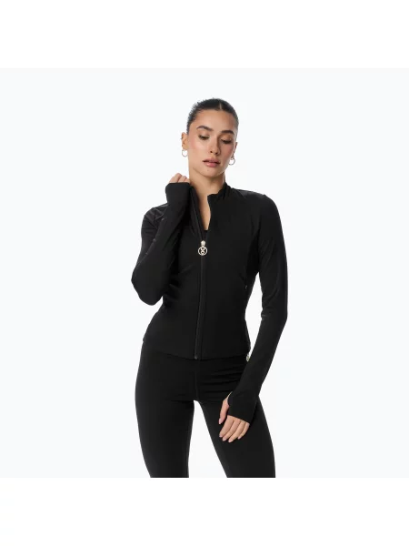 Bluză de antrenament pentru femei Cardio Bunny Zipper Blouse black negru