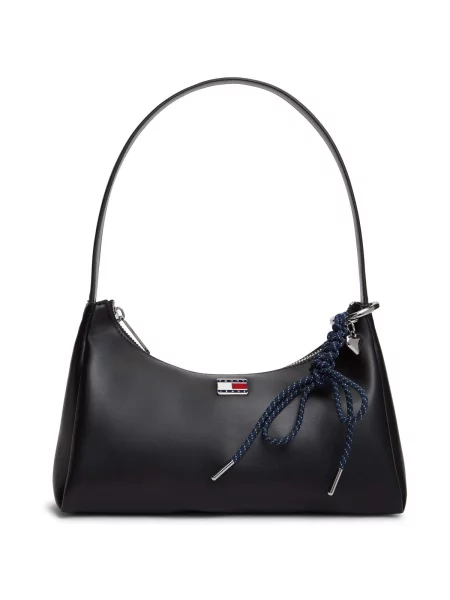 Pandantiv Tommy Jeans din piele negru