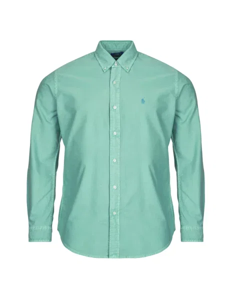Srajca Polo Ralph Lauren z dolgimi rokavi keper zelena