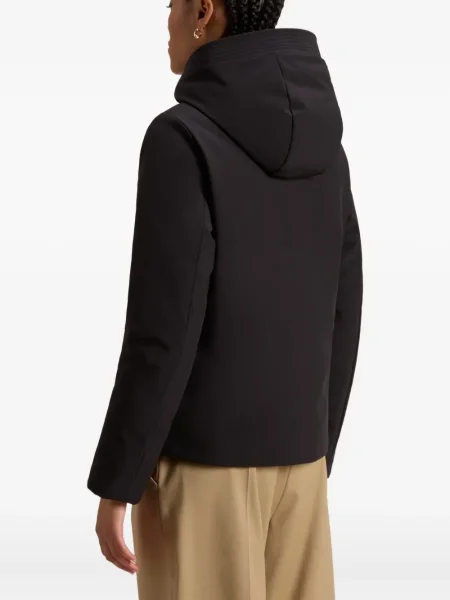 Geacă cu puf Woolrich cu glugă negru
