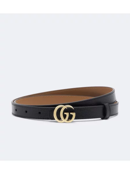 Cu centură reversibil curea Gucci din piele negru