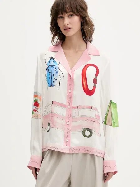 Stine Goya cămașă cu guler clasic relaxed bej