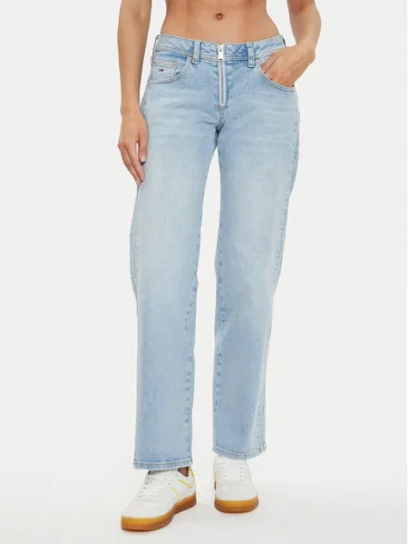 Tommy Jeans Blugi Sophie Straight Fit albastru