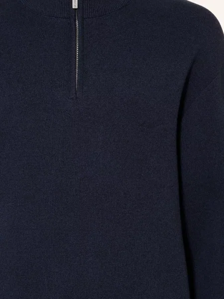 Garcia Sweter Typu Troyer blau granatowy