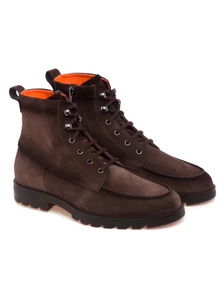 Buty do kostki Santoni skórzane brązowe