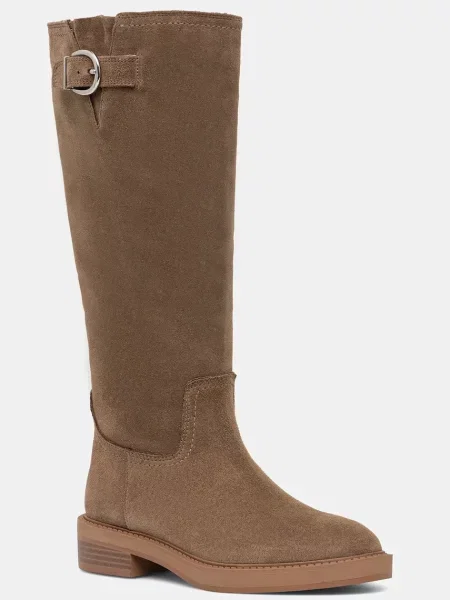 Semišové čižmy Steve Madden La Rue béžová