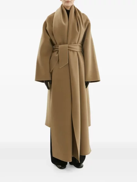 Szal La Collection wełniana brązowa