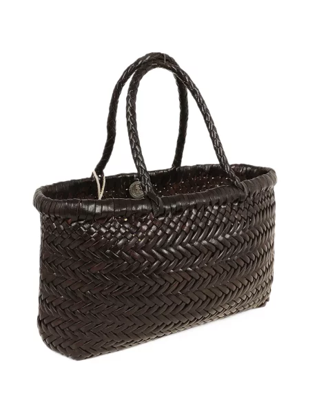 Geantă shopper Dragon din piele fără toc maro