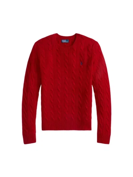 Polo Ralph Lauren Sweter z zawartością kaszmiru Kobiety Kaszmir jednolity S czerwony