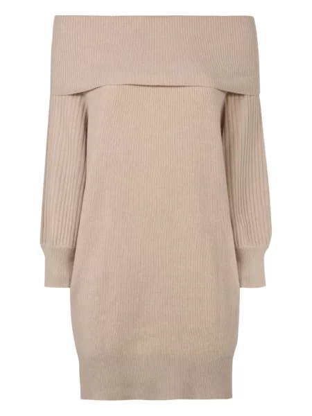 Pulover Agnona cu umerii deschiși maro