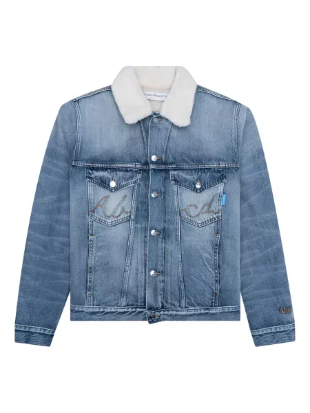 Křišťálová džínová bunda Advisory Board Crystals modrá