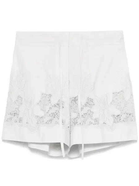 Pantaloni scurți P.a.r.o.s.h. cu broderie cu model floral gri
