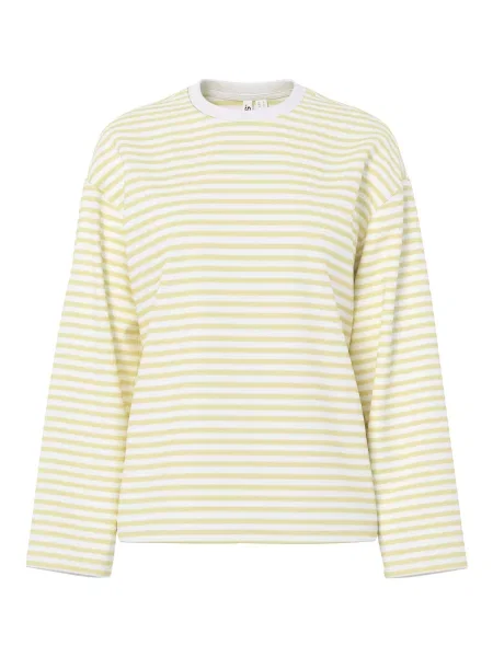 PIECES Tricou PCSadie galben pastel alb